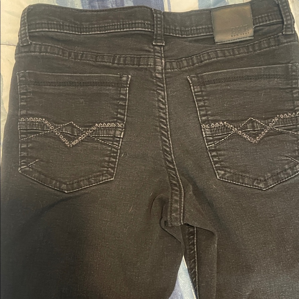 BKE Kids Black Jeans with Embroidered Pockets
